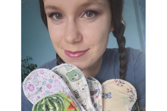 Reusable Cloth Menstrual Pads for Period with Wings; Washable Sanitary Towels for Women, Girls and Teens, Organic Cotton or Bamboo Feminine Liners MADE IN EU; for light and heavy flow, incontinence