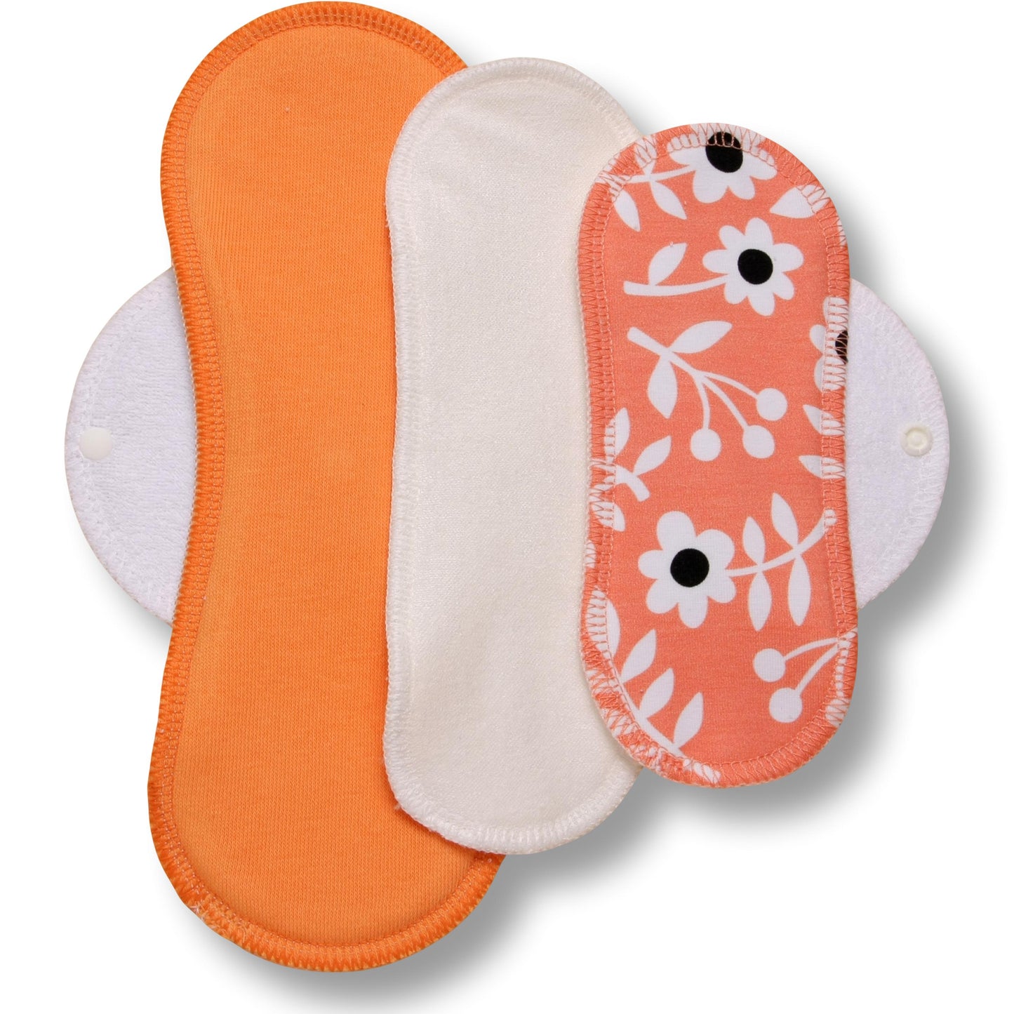 Reusable Cloth Menstrual Pads for Period with Wings; Washable Sanitary Towels for Women, Girls and Teens, Organic Cotton or Bamboo Feminine Liners MADE IN EU; for light and heavy flow, incontinence