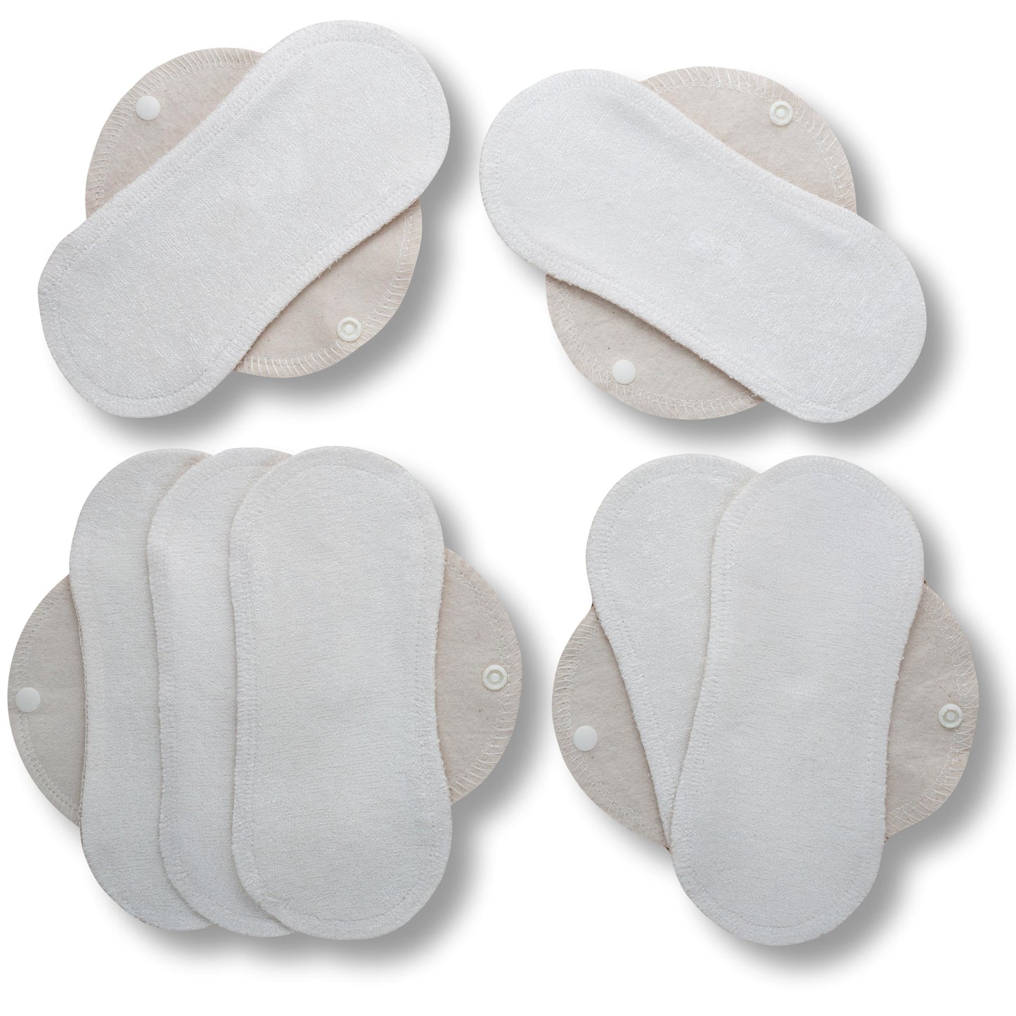 Racman Reusable Cloth Panty Liners with Wings; Thin Washable Daily Pads for Women, Girls and Teens, Organic Cotton or Bamboo Feminine Liners for Normal Vaginal Discharge MADE IN EU; NOT for Menstrual Period; also proudly manufactured under other trusted brand names like Natissy