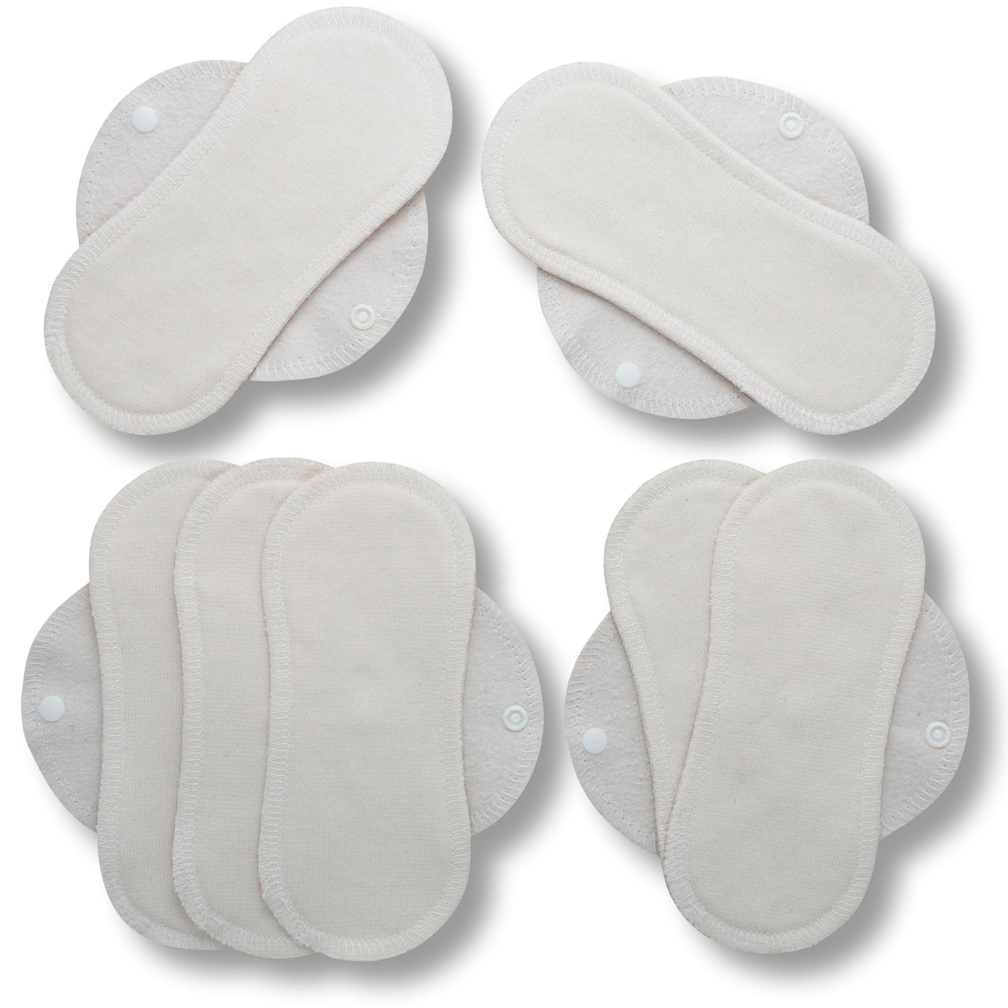 Racman Reusable Cloth Panty Liners with Wings; Thin Washable Daily Pads for Women, Girls and Teens, Organic Cotton or Bamboo Feminine Liners for Normal Vaginal Discharge MADE IN EU; NOT for Menstrual Period; also proudly manufactured under other trusted brand names like Natissy