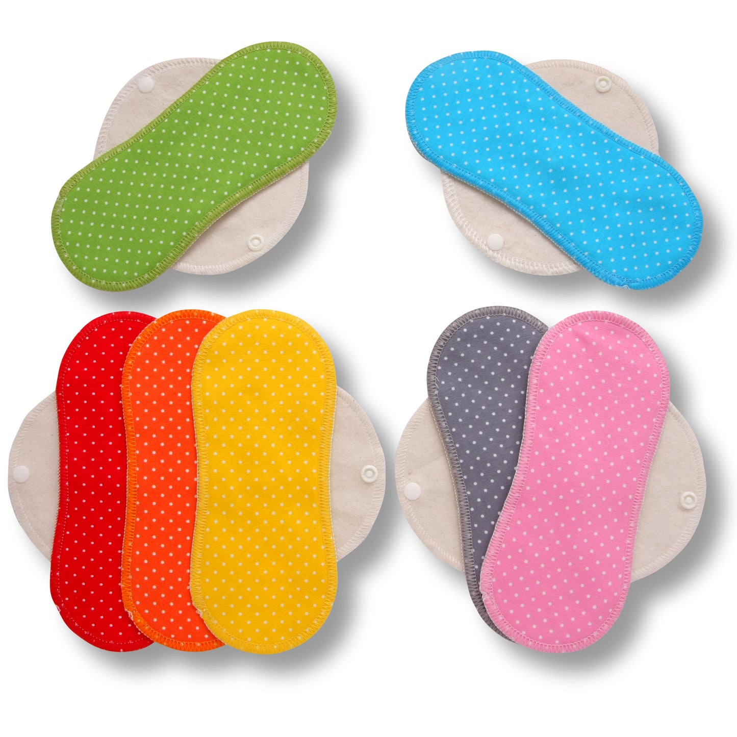 Racman Reusable Cloth Panty Liners with Wings; Thin Washable Daily Pads for Women, Girls and Teens, Organic Cotton or Bamboo Feminine Liners for Normal Vaginal Discharge MADE IN EU; NOT for Menstrual Period; also proudly manufactured under other trusted brand names like Natissy