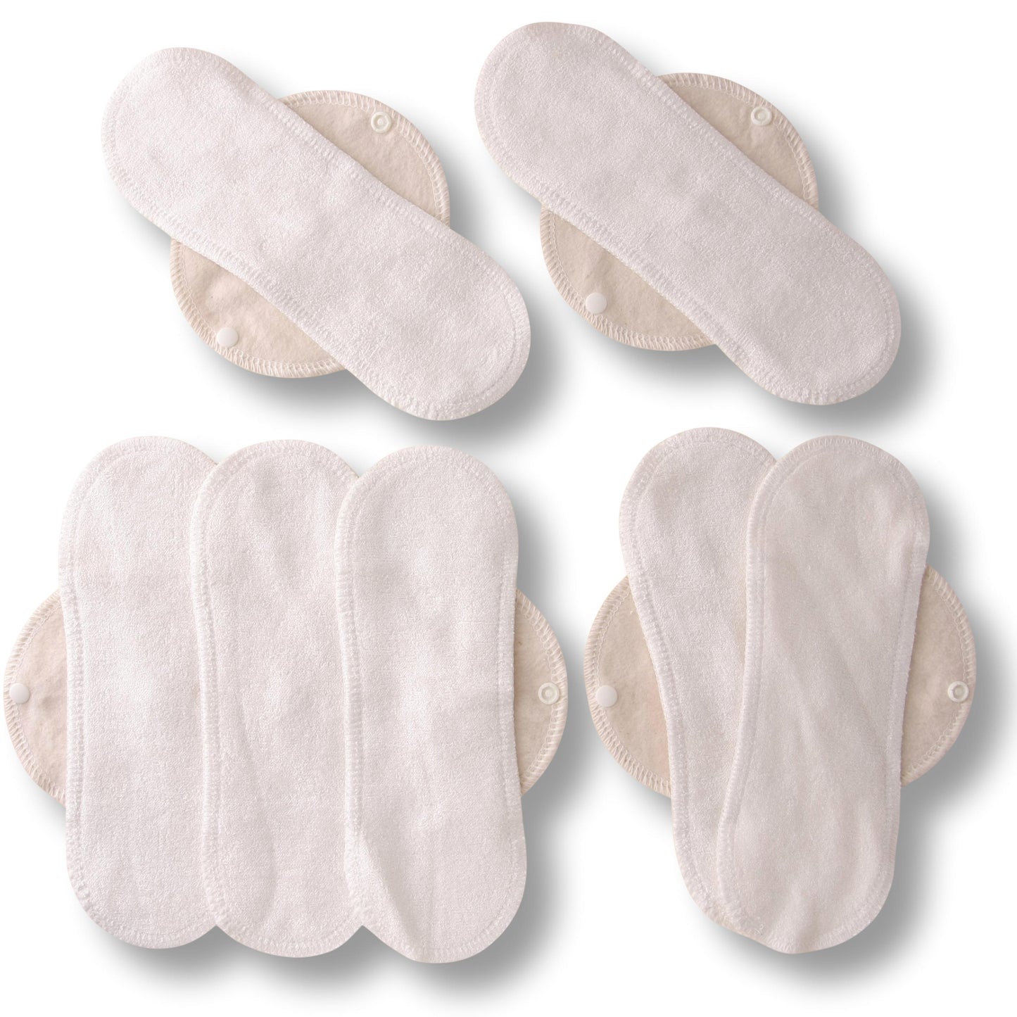 Racman Reusable Cloth Panty Liners with Wings; Thin Washable Daily Pads for Women, Girls and Teens, Organic Cotton or Bamboo Feminine Liners for Normal Vaginal Discharge MADE IN EU; NOT for Menstrual Period; also proudly manufactured under other trusted brand names like Natissy