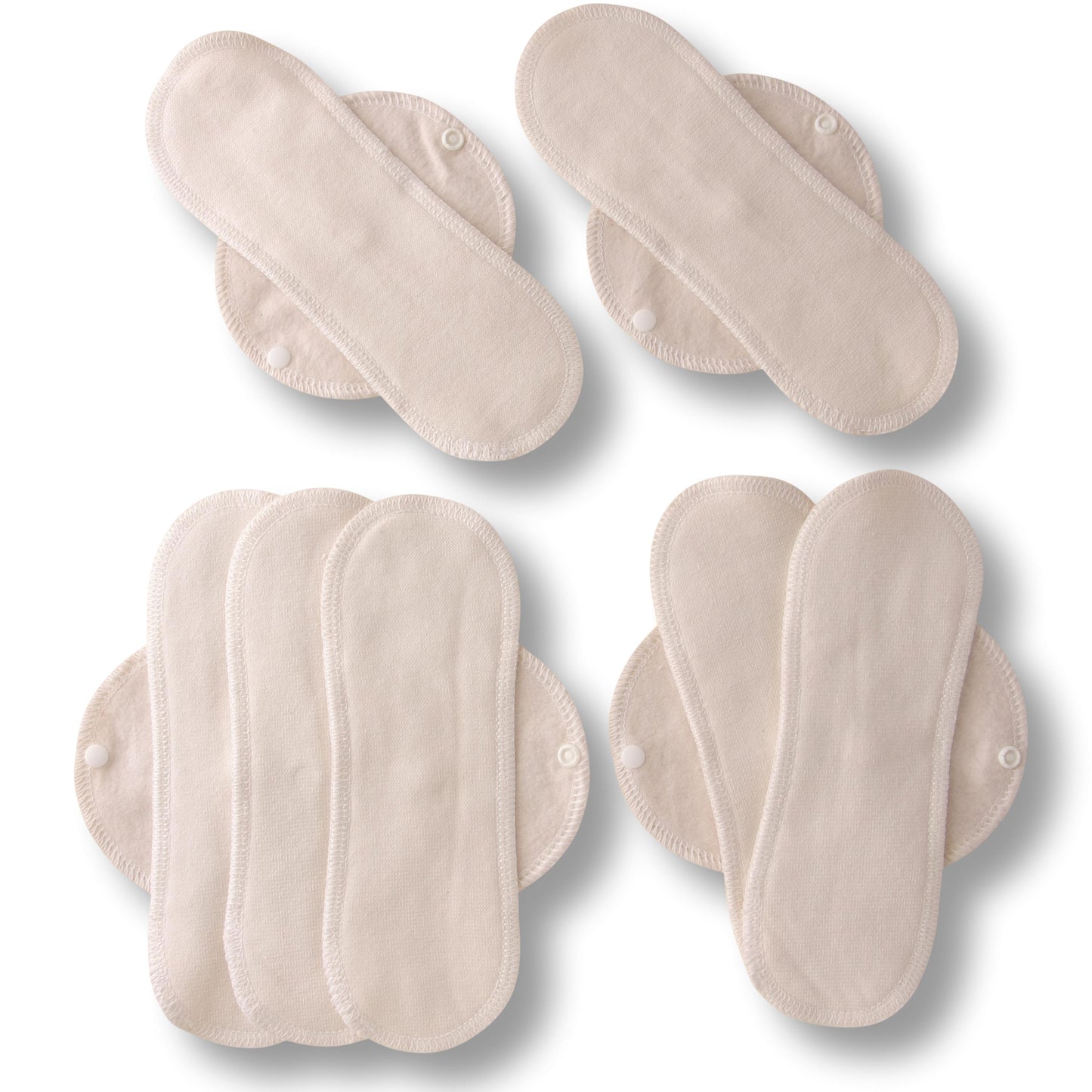 Racman Reusable Cloth Panty Liners with Wings; Thin Washable Daily Pads for Women, Girls and Teens, Organic Cotton or Bamboo Feminine Liners for Normal Vaginal Discharge MADE IN EU; NOT for Menstrual Period; also proudly manufactured under other trusted brand names like Natissy