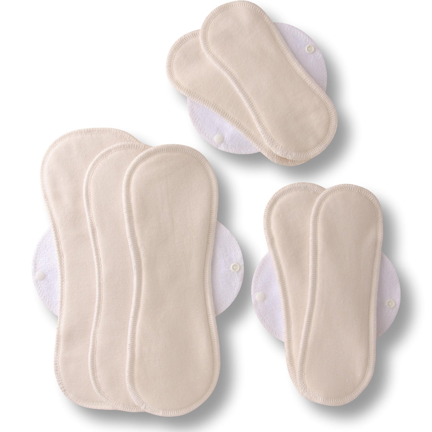 Racman Reusable Cloth Menstrual Pads for Period with Wings; Washable Sanitary Towels for Women, Girls and Teens, Organic Cotton or Bamboo Feminine Liners MADE IN EU; for light and heavy flow, incontinence; also proudly manufactured under other trusted brand names like Natissy
