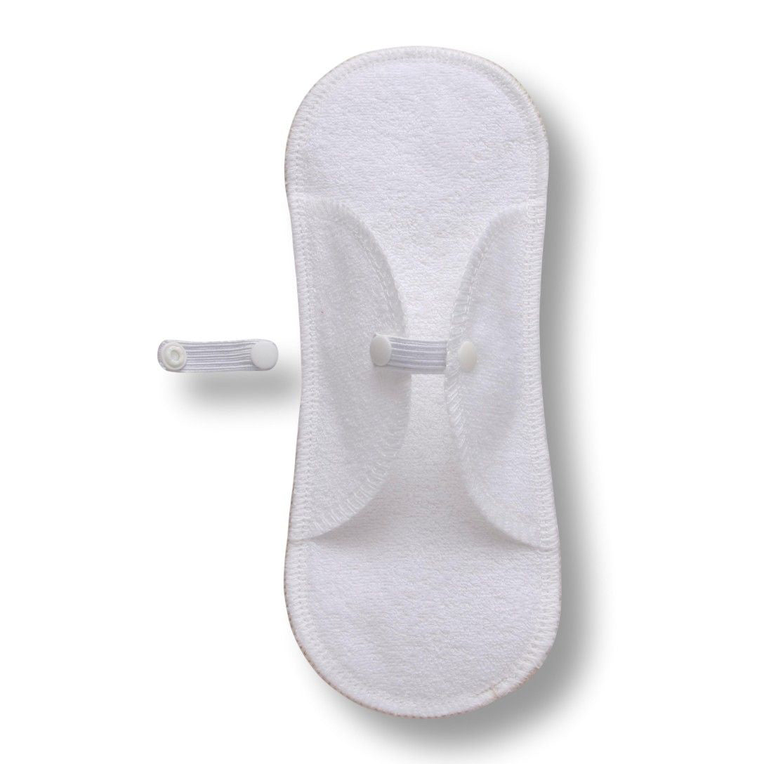 Elastic Wing Extension for Reusable Cloth Menstrual Period Pads for Women and Washable Feminine Daily Panty Liners for Vaginal Discharge when the Gusset of your Underwear is too Wide for perfect fit
