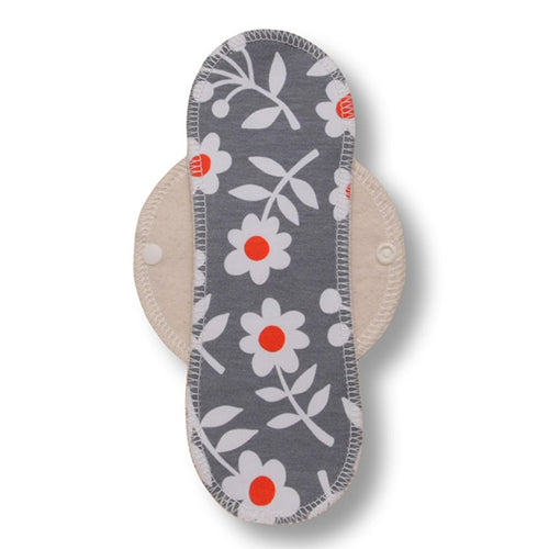 Reusable Cloth Panty Liners with Wings; Thin Washable Daily Pads for Women, Girls and Teens, Organic Cotton or Bamboo Feminine Liners for Normal Vaginal Discharge MADE IN EU; NOT for Menstrual Period