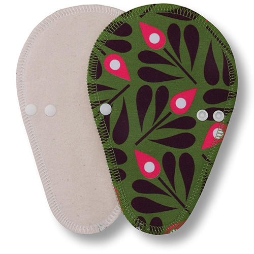 Reusable Tanga Cloth Panty Liners with Wings for Normal or Heavy Feminine Discharge; Organic Cotton or Bamboo Washable Daily Thong Pads for Women, Girls and Teens, MADE IN EU; NOT for Menstrual Period