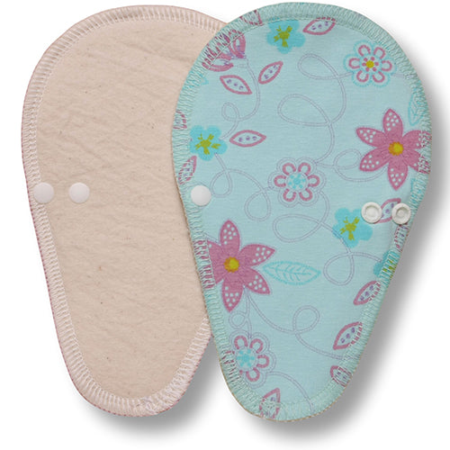 Reusable Tanga Cloth Panty Liners with Wings for Normal or Heavy Feminine Discharge; Organic Cotton or Bamboo Washable Daily Thong Pads for Women, Girls and Teens, MADE IN EU; NOT for Menstrual Period