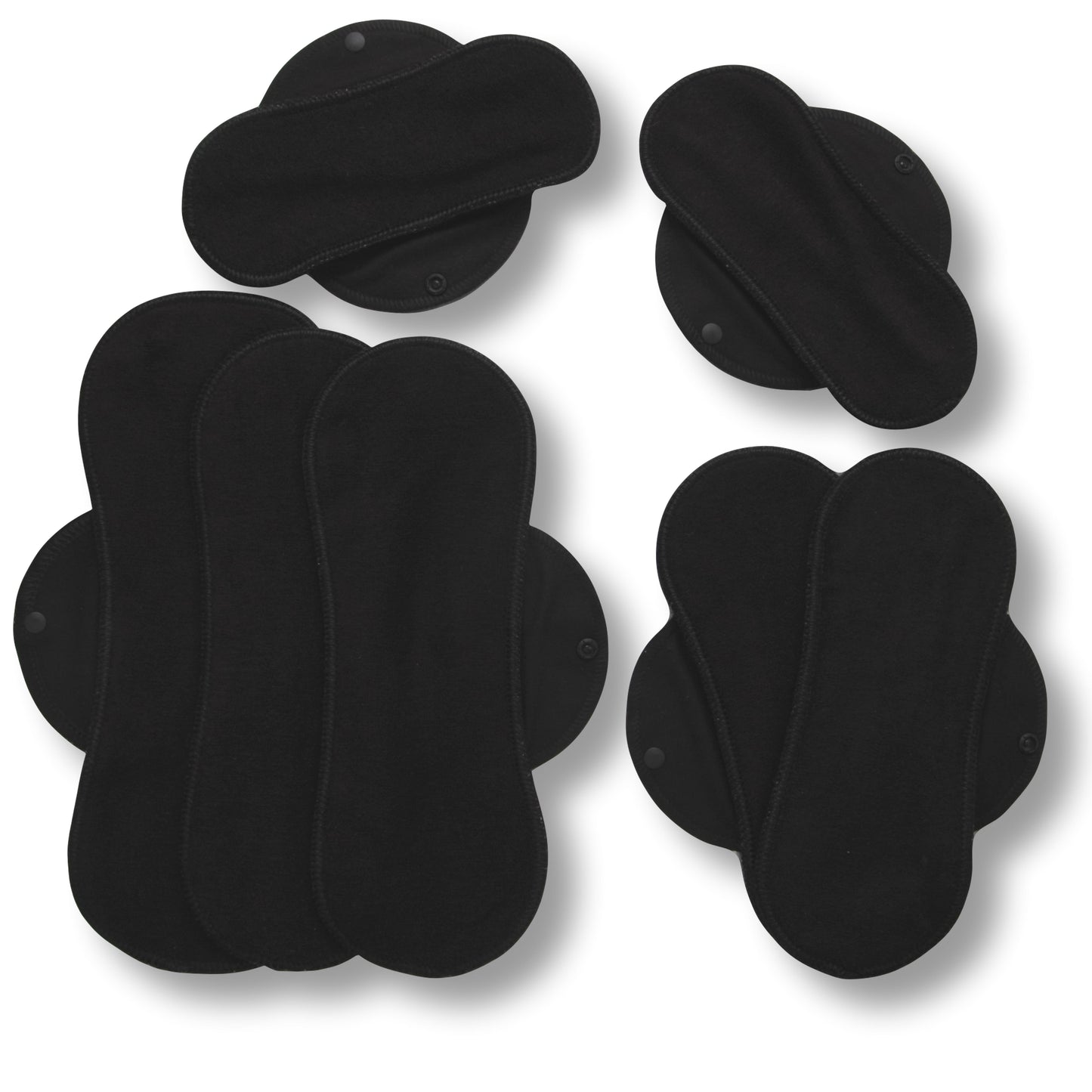 Racman Reusable Cloth Menstrual Pads for Period with Wings; Washable Sanitary Towels for Women, Girls and Teens, Organic Cotton or Bamboo Feminine Liners MADE IN EU; for light and heavy flow, incontinence; also proudly manufactured under other trusted brand names like Natissy