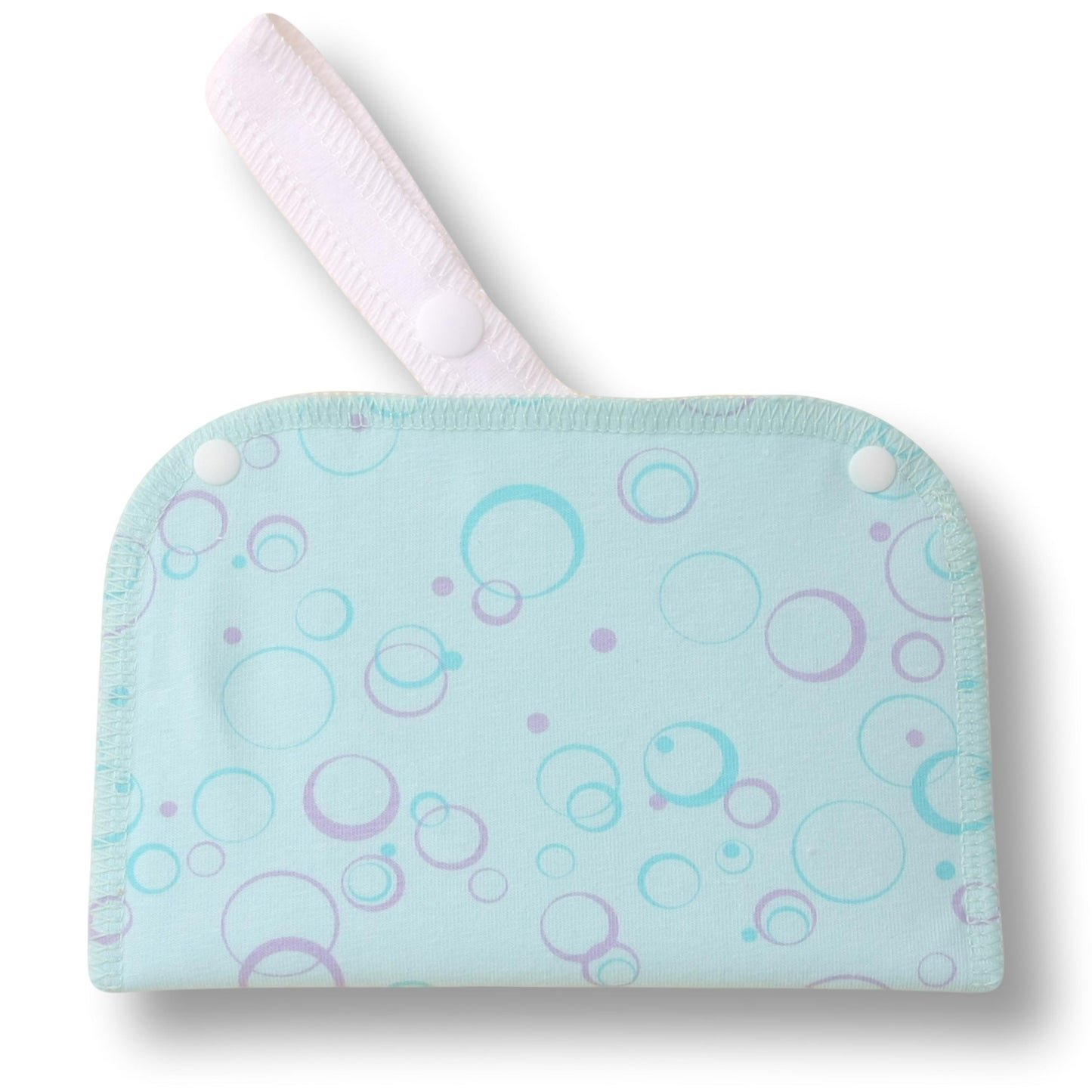 Washable Sanitary Waterproof Wet Bag with Strap for Discreetly Storing Clean and Used Reusable Cloth Menstrual Period Pads for Women and Washable Feminine Daily Panty Liners for Vaginal Discharge