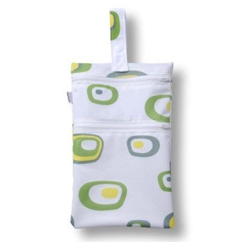 Washable Sanitary Waterproof Wet Bag with Strap for Discreetly Storing Clean and Used Reusable Cloth Menstrual Period Pads for Women and Washable Feminine Daily Panty Liners for Vaginal Discharge