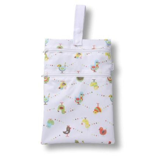 Washable Sanitary Waterproof Wet Bag with Strap for Discreetly Storing Clean and Used Reusable Cloth Menstrual Period Pads for Women and Washable Feminine Daily Panty Liners for Vaginal Discharge