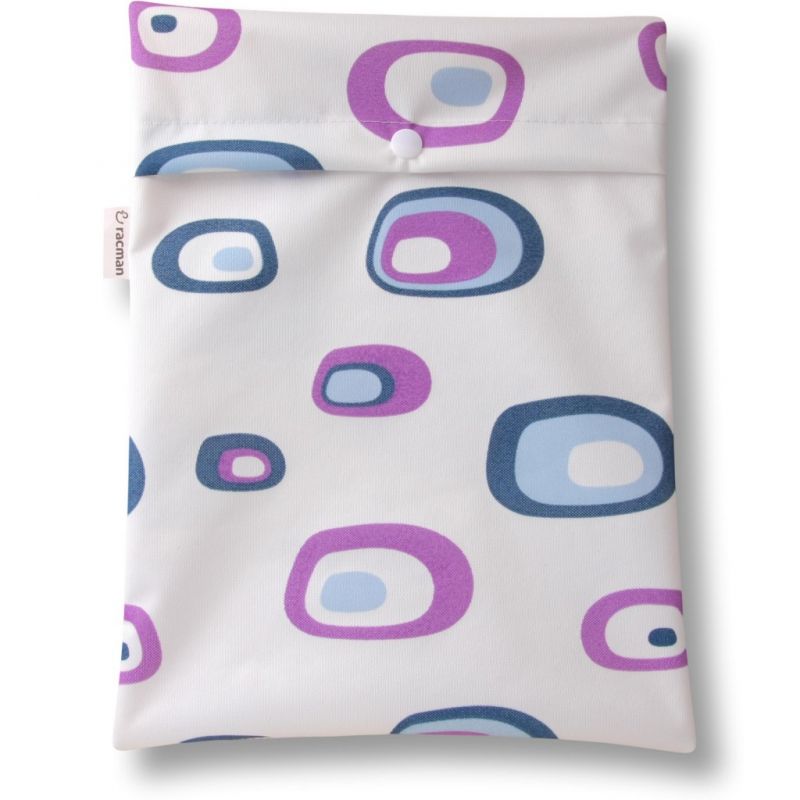 Washable Sanitary Waterproof Wet Bag with Strap for Discreetly Storing Clean and Used Reusable Cloth Menstrual Period Pads for Women and Washable Feminine Daily Panty Liners for Vaginal Discharge