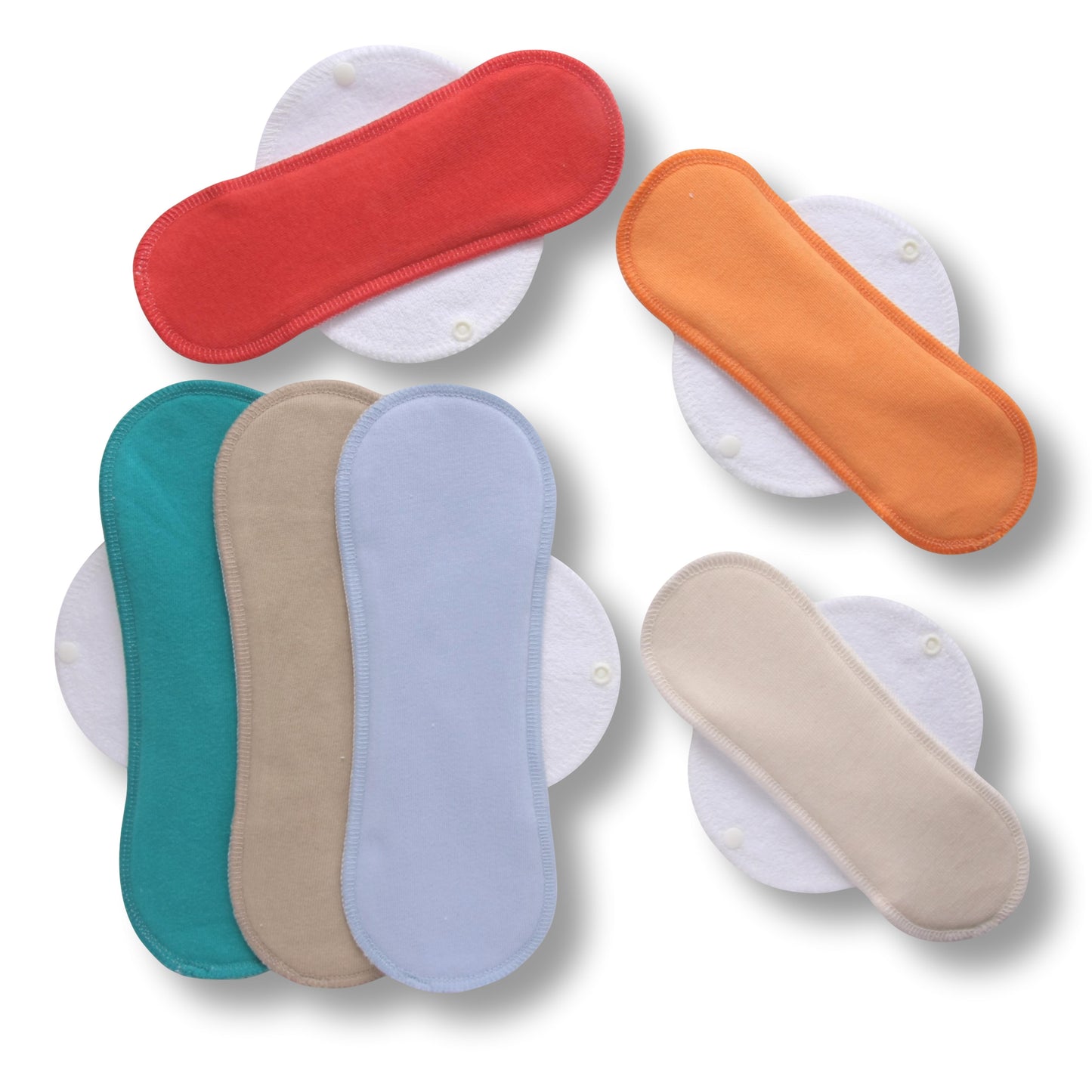 Racman Reusable Cloth Menstrual Pads for Period with Wings; Washable Sanitary Towels for Women, Girls and Teens, Organic Cotton or Bamboo Feminine Liners MADE IN EU; for light and heavy flow, incontinence; also proudly manufactured under other trusted brand names like Natissy