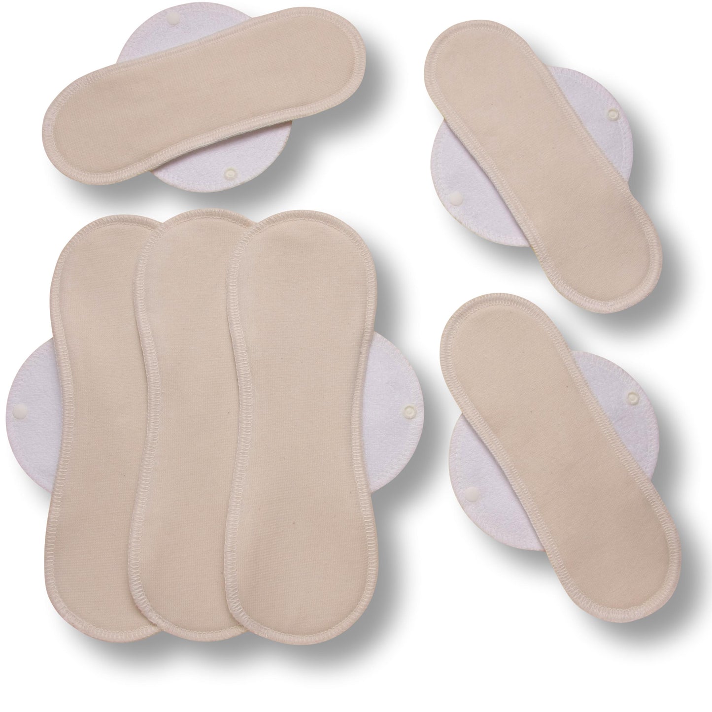 Racman Reusable Cloth Menstrual Pads for Period with Wings; Washable Sanitary Towels for Women, Girls and Teens, Organic Cotton or Bamboo Feminine Liners MADE IN EU; for light and heavy flow, incontinence; also proudly manufactured under other trusted brand names like Natissy