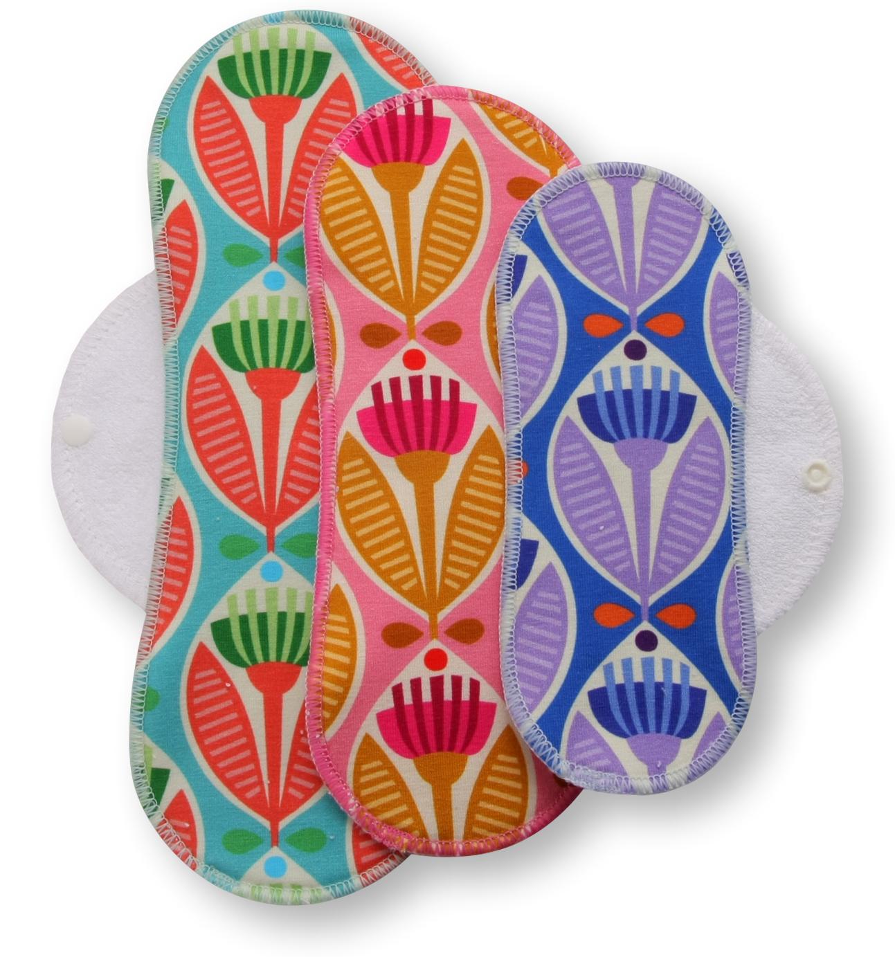 Racman Reusable Cloth Menstrual Pads for Period with Wings; Washable Sanitary Towels for Women, Girls and Teens, Organic Cotton or Bamboo Feminine Liners MADE IN EU; for light and heavy flow, incontinence; also proudly manufactured under other trusted brand names like Natissy
