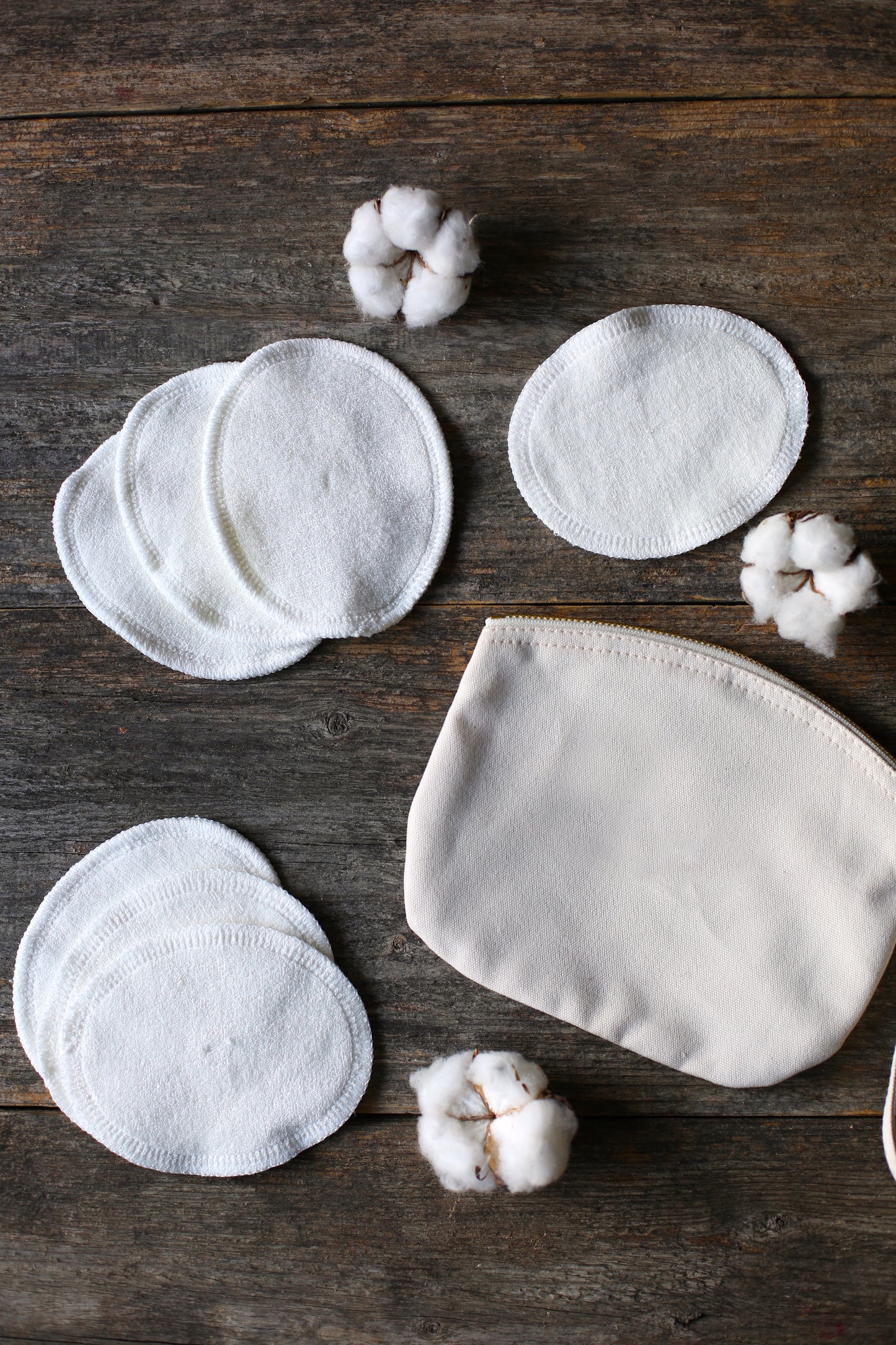 Washable Sanitary Organic Cotton Storage Bag for Discreetly Storing Reusable Cloth Menstrual Period Pads for Women and Washable Feminine Daily Panty Liners for Vaginal Discharge when not in use