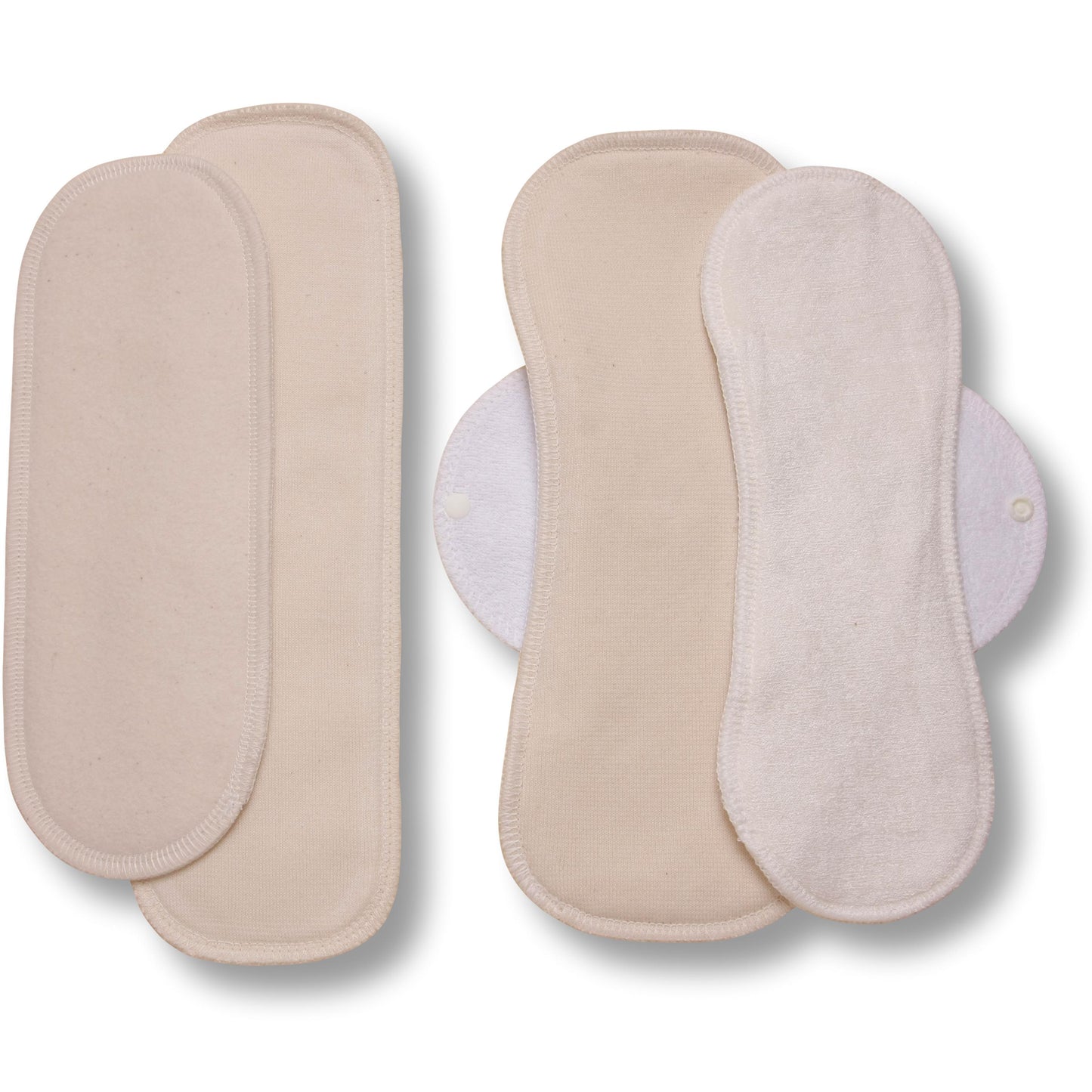 Racman Reusable Cloth Menstrual Pads for Period with Wings; Washable Sanitary Towels for Women, Girls and Teens, Organic Cotton or Bamboo Feminine Liners MADE IN EU; for light and heavy flow, incontinence; also proudly manufactured under other trusted brand names like Natissy