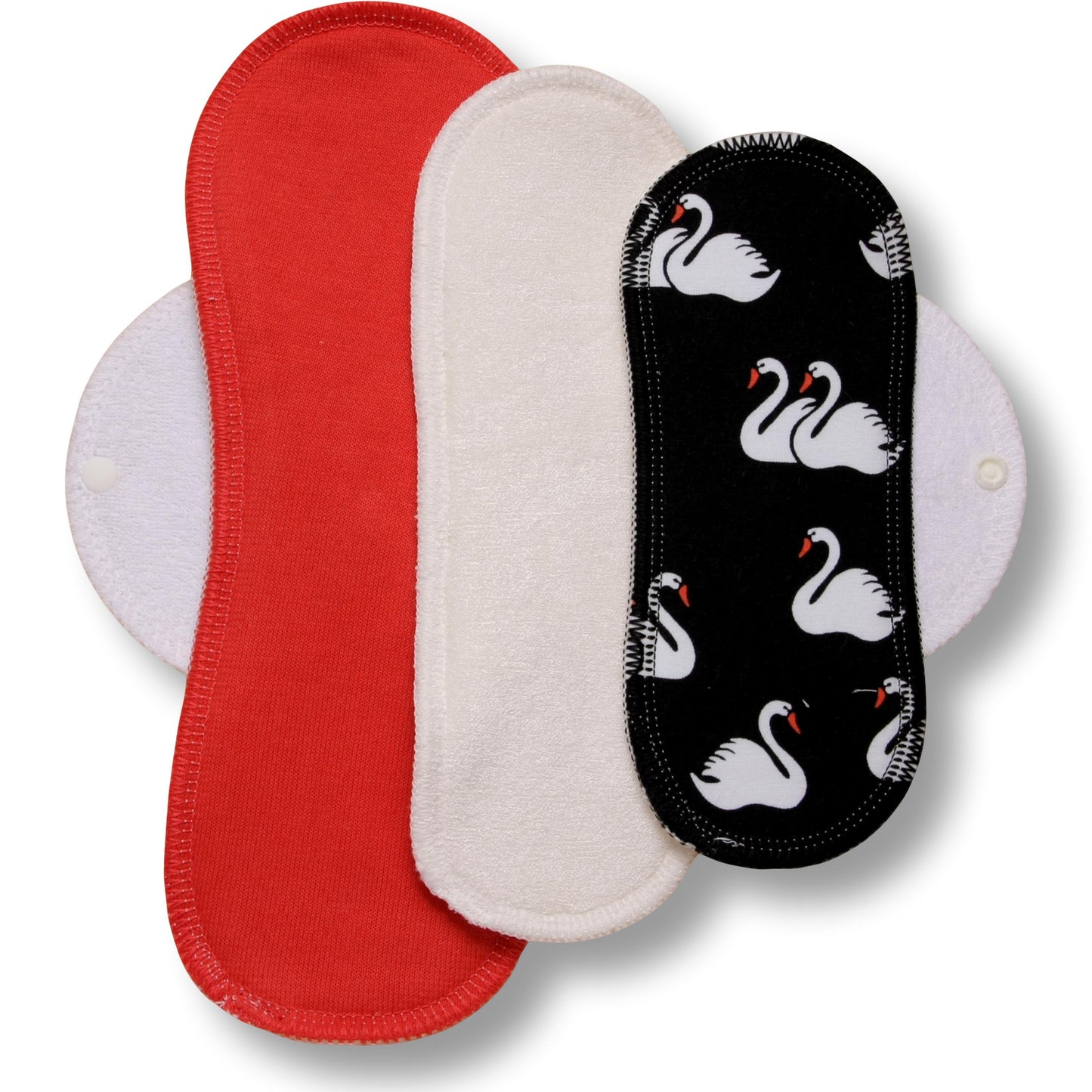 Reusable Cloth Menstrual Pads for Period with Wings; Washable Sanitary Towels for Women, Girls and Teens, Organic Cotton or Bamboo Feminine Liners MADE IN EU; for light and heavy flow, incontinence
