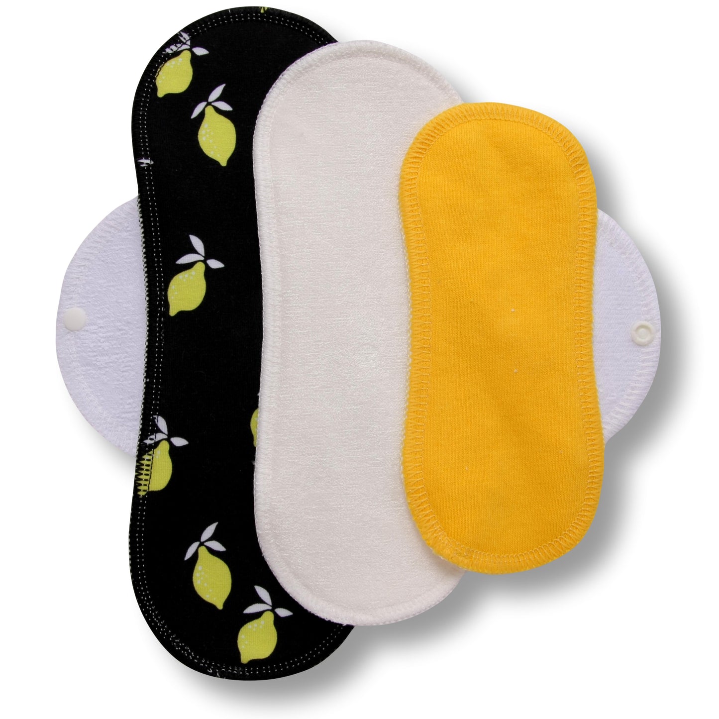 Reusable Cloth Menstrual Pads for Period with Wings; Washable Sanitary Towels for Women, Girls and Teens, Organic Cotton or Bamboo Feminine Liners MADE IN EU; for light and heavy flow, incontinence