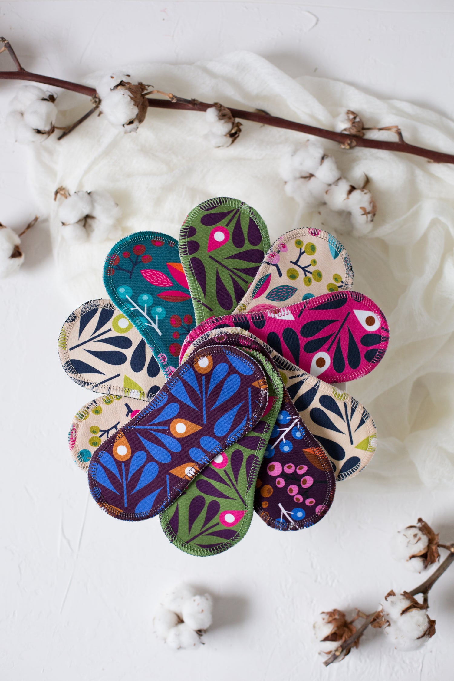 Racman Reusable Cloth Panty Liners with Wings; Thin Washable Daily Pads for Women, Girls and Teens, Organic Cotton or Bamboo Feminine Liners for Normal Vaginal Discharge MADE IN EU; NOT for Menstrual Period; also proudly manufactured under other trusted brand names like Natissy