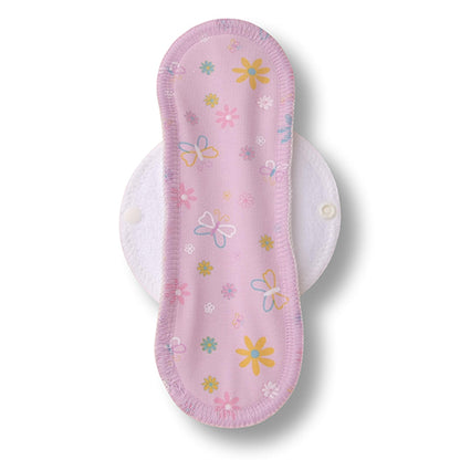 Reusable Cloth Menstrual Pads for Period with Wings; Washable Sanitary Towels for Women, Girls and Teens, Organic Cotton or Bamboo Feminine Liners MADE IN EU; for light and heavy flow, incontinence