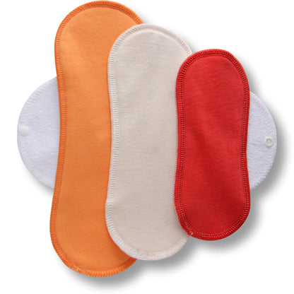 Racman Reusable Cloth Menstrual Pads for Period with Wings; Washable Sanitary Towels for Women, Girls and Teens, Organic Cotton or Bamboo Feminine Liners MADE IN EU; for light and heavy flow, incontinence; also proudly manufactured under other trusted brand names like Natissy