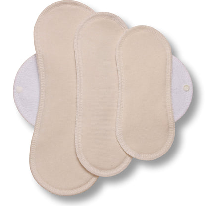 Racman Reusable Cloth Menstrual Pads for Period with Wings; Washable Sanitary Towels for Women, Girls and Teens, Organic Cotton or Bamboo Feminine Liners MADE IN EU; for light and heavy flow, incontinence; also proudly manufactured under other trusted brand names like Natissy