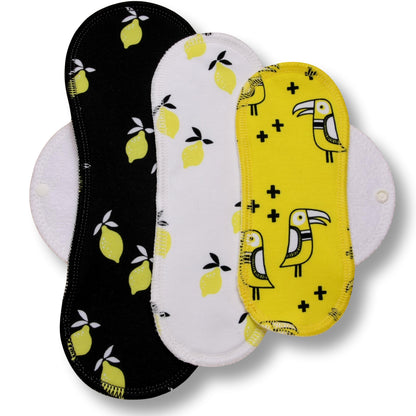 Racman Reusable Cloth Menstrual Pads for Period with Wings; Washable Sanitary Towels for Women, Girls and Teens, Organic Cotton or Bamboo Feminine Liners MADE IN EU; for light and heavy flow, incontinence; also proudly manufactured under other trusted brand names like Natissy