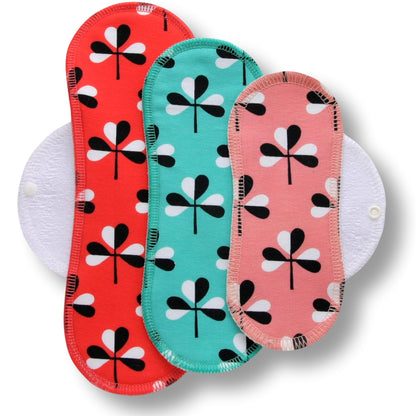 Racman Reusable Cloth Menstrual Pads for Period with Wings; Washable Sanitary Towels for Women, Girls and Teens, Organic Cotton or Bamboo Feminine Liners MADE IN EU; for light and heavy flow, incontinence; also proudly manufactured under other trusted brand names like Natissy