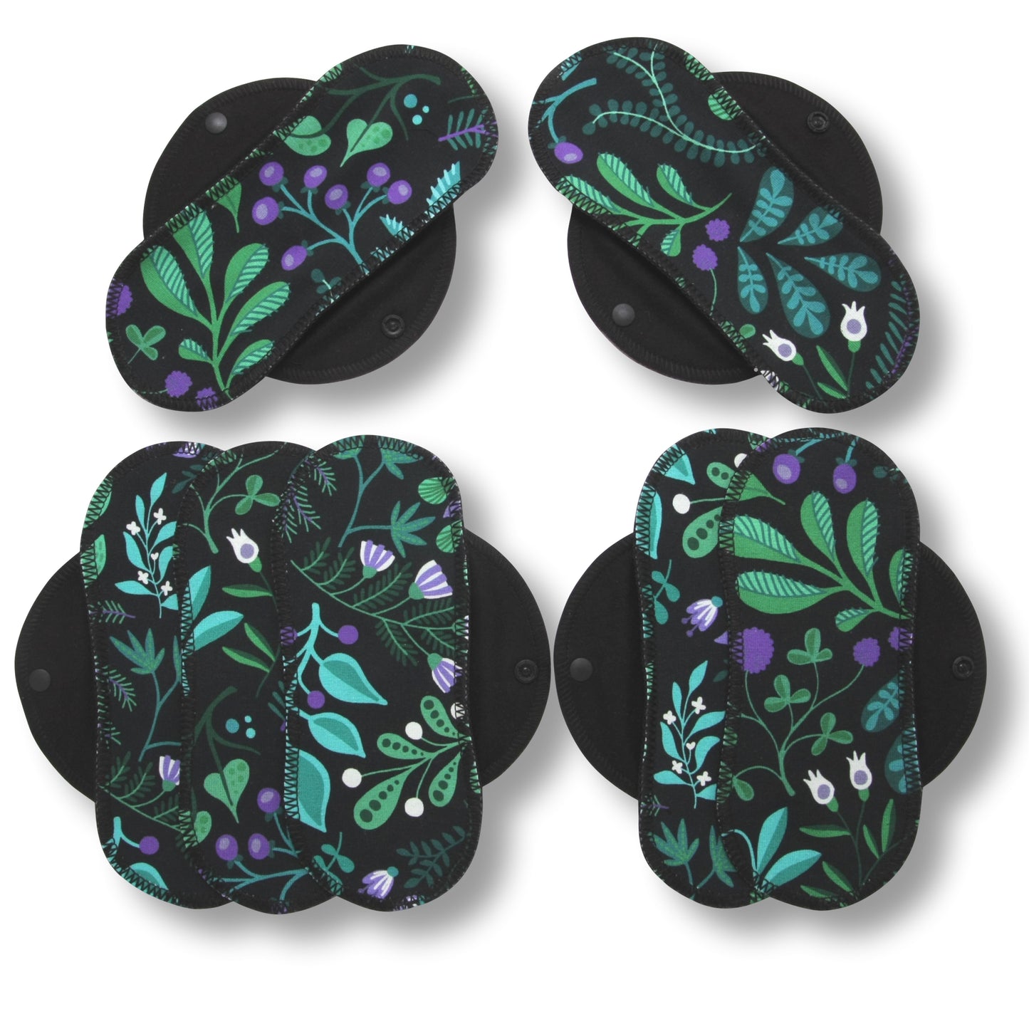 Racman Reusable Cloth Panty Liners with Wings; Thin Washable Daily Pads for Women, Girls and Teens, Organic Cotton or Bamboo Feminine Liners for Normal Vaginal Discharge MADE IN EU; NOT for Menstrual Period; also proudly manufactured under other trusted brand names like Natissy
