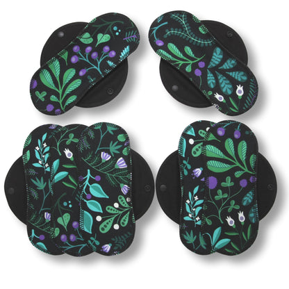 Racman Reusable Cloth Panty Liners with Wings; Thin Washable Daily Pads for Women, Girls and Teens, Organic Cotton or Bamboo Feminine Liners for Normal Vaginal Discharge MADE IN EU; NOT for Menstrual Period; also proudly manufactured under other trusted brand names like Natissy