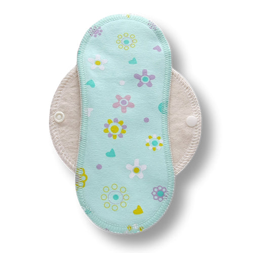 Reusable Cloth Panty Liners with Wings; Thin Washable Daily Pads for Women, Girls and Teens, Organic Cotton or Bamboo Feminine Liners for Normal Vaginal Discharge MADE IN EU; NOT for Menstrual Period