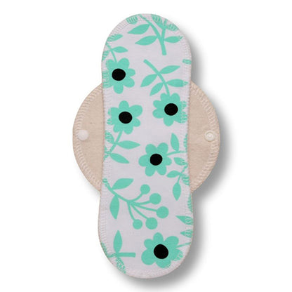 Reusable Cloth Panty Liners with Wings; Thin Washable Daily Pads for Women, Girls and Teens, Organic Cotton or Bamboo Feminine Liners for Normal Vaginal Discharge MADE IN EU; NOT for Menstrual Period