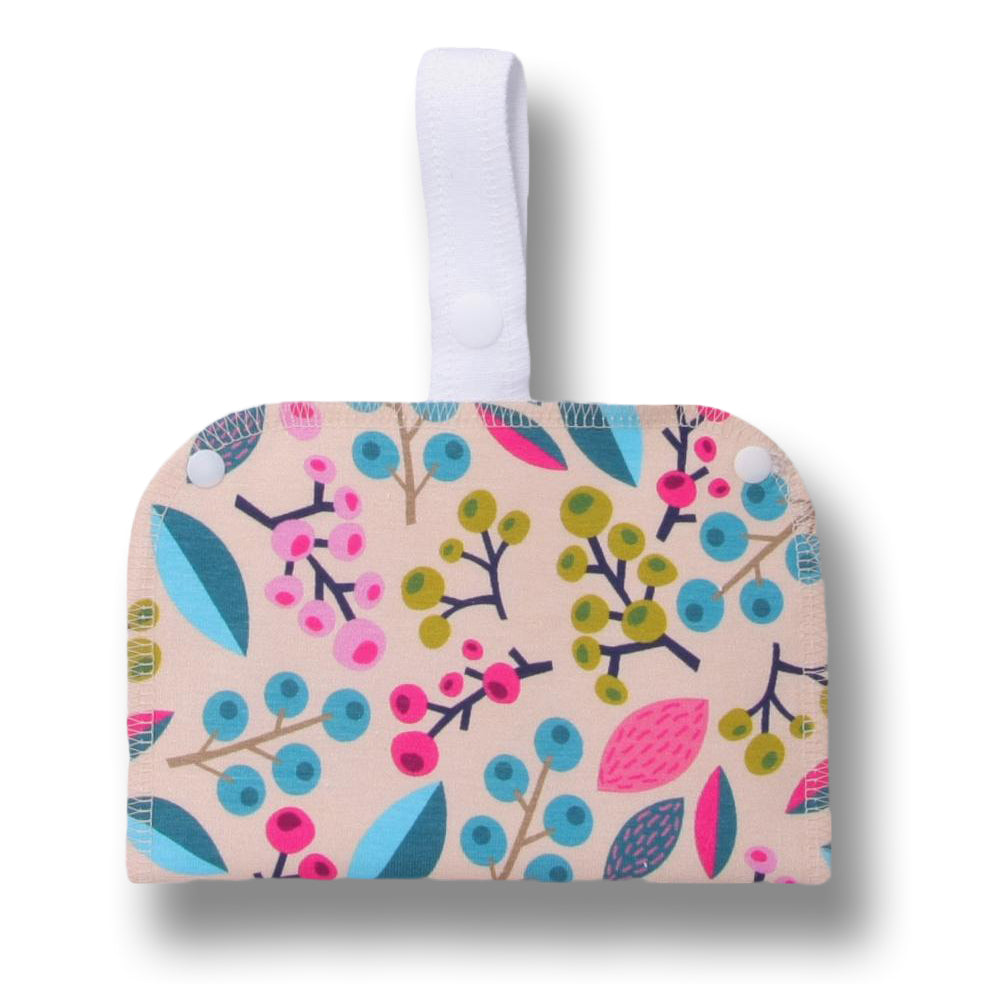 Washable Sanitary Waterproof Wet Bag with Strap for Discreetly Storing Clean and Used Reusable Cloth Menstrual Period Pads for Women and Washable Feminine Daily Panty Liners for Vaginal Discharge
