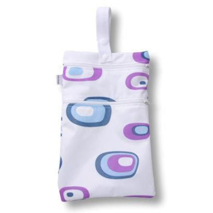 Washable Sanitary Waterproof Wet Bag with Strap for Discreetly Storing Clean and Used Reusable Cloth Menstrual Period Pads for Women and Washable Feminine Daily Panty Liners for Vaginal Discharge  