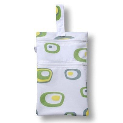 Washable Sanitary Waterproof Wet Bag with Strap for Discreetly Storing Clean and Used Reusable Cloth Menstrual Period Pads for Women and Washable Feminine Daily Panty Liners for Vaginal Discharge  