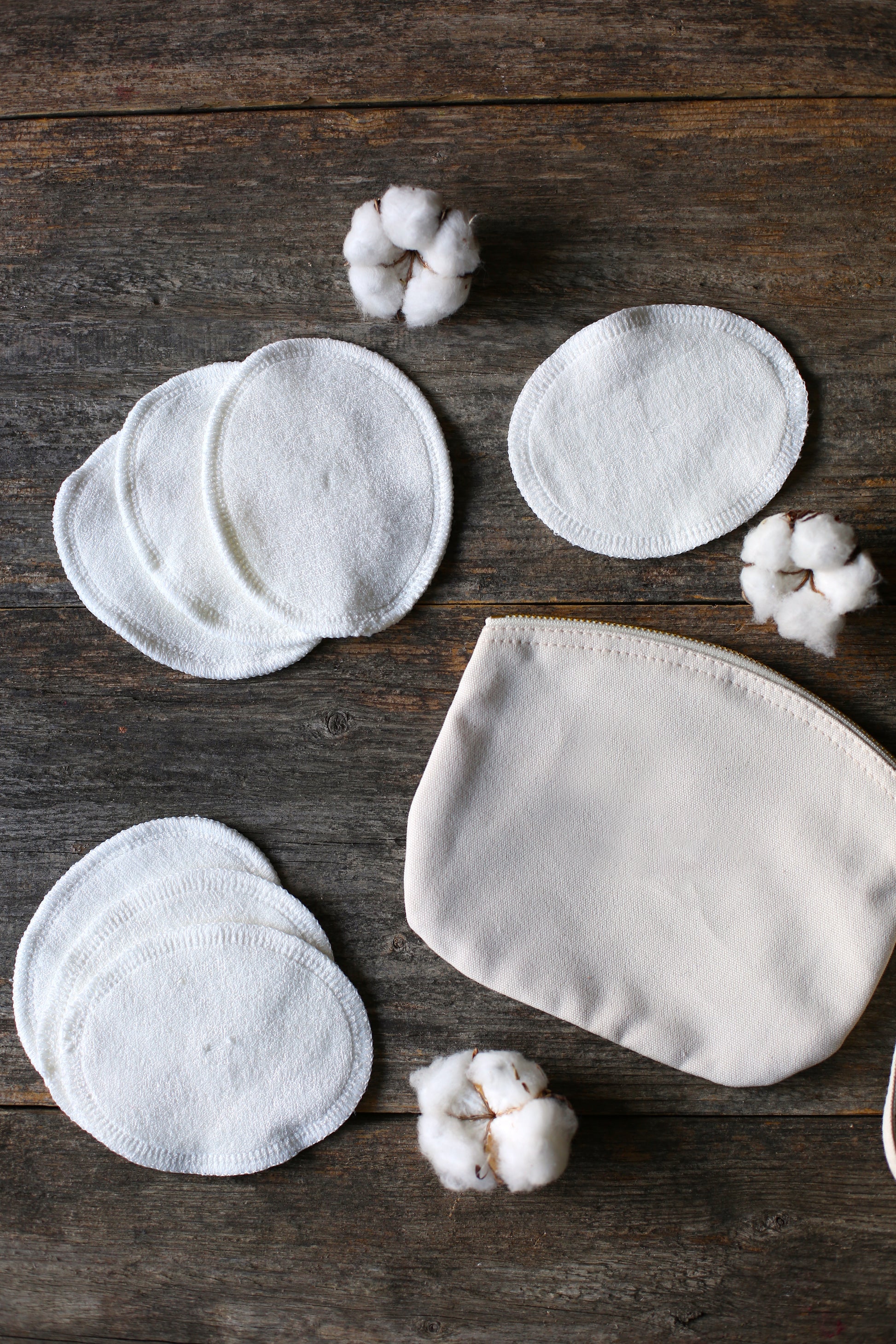Washable Sanitary Organic Cotton Storage Bag for Discreetly Storing Reusable Cloth Menstrual Period Pads for Women and Washable Feminine Daily Panty Liners for Vaginal Discharge when not in use  