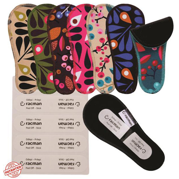 Wingless Reusable Tanga Cloth Panty Liners with Adhesive Stickers for Normal or Heavy Feminine Discharge; Organic Cotton or Bamboo Wingless Washable Daily Thong Pads for Women, Girls and Teens, MADE IN EU; NOT for Menstrual Period