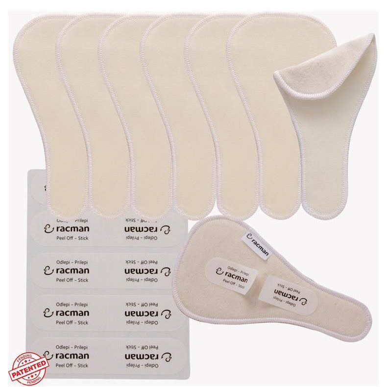 Wingless Camel Toe Reusable Tanga Cloth Panty Liners with Adhesive Stickers for Normal or Heavy Feminine Discharge; Organic Cotton or Bamboo Wingless Camel Toe Washable Daily Thong Pads for Women, Girls and Teens, MADE IN EU; NOT for Menstrual Period