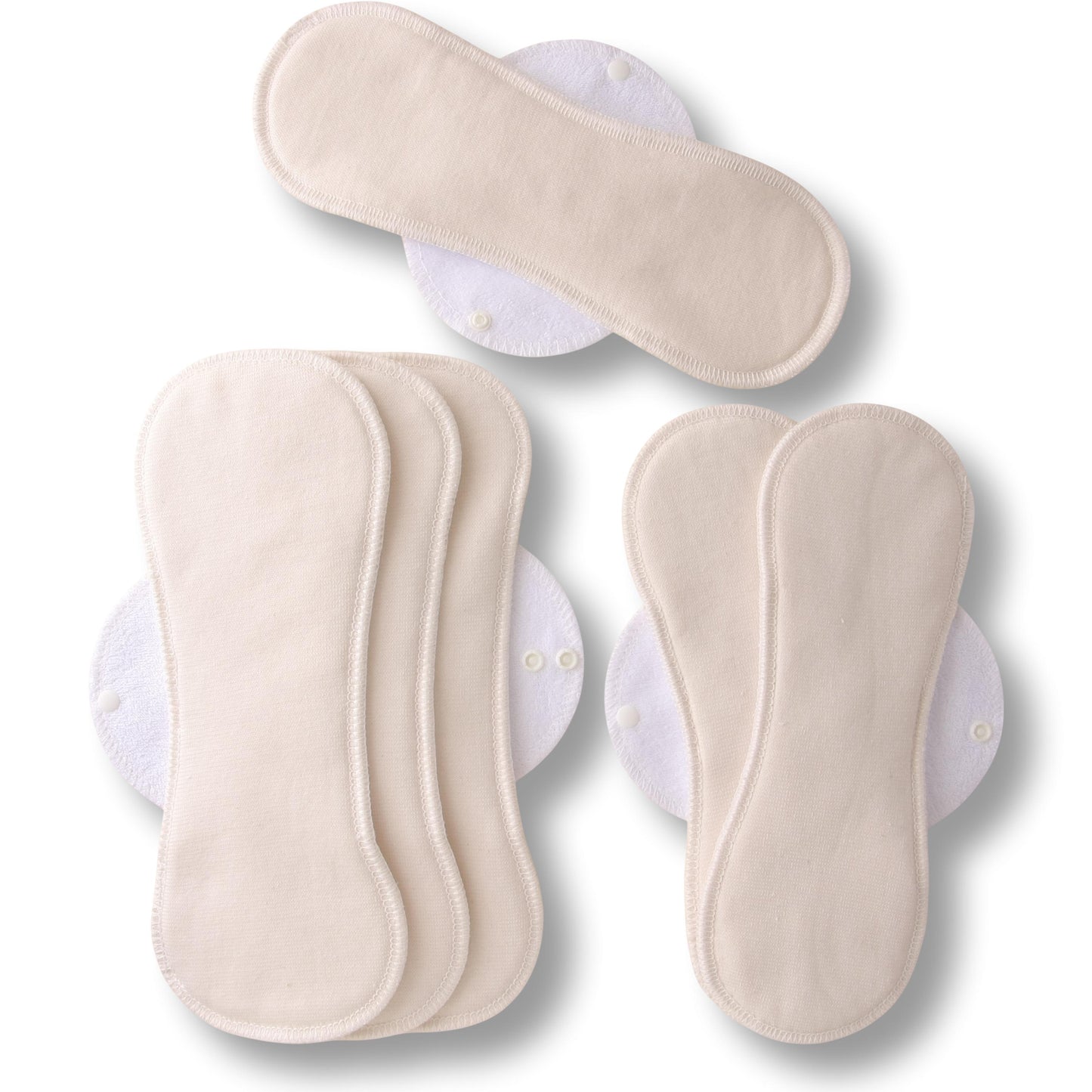 Racman Reusable Cloth Menstrual Pads for Period with Wings; Washable Sanitary Towels for Women, Girls and Teens, Organic Cotton or Bamboo Feminine Liners MADE IN EU; for light and heavy flow, incontinence; also proudly manufactured under other trusted brand names like Natissy