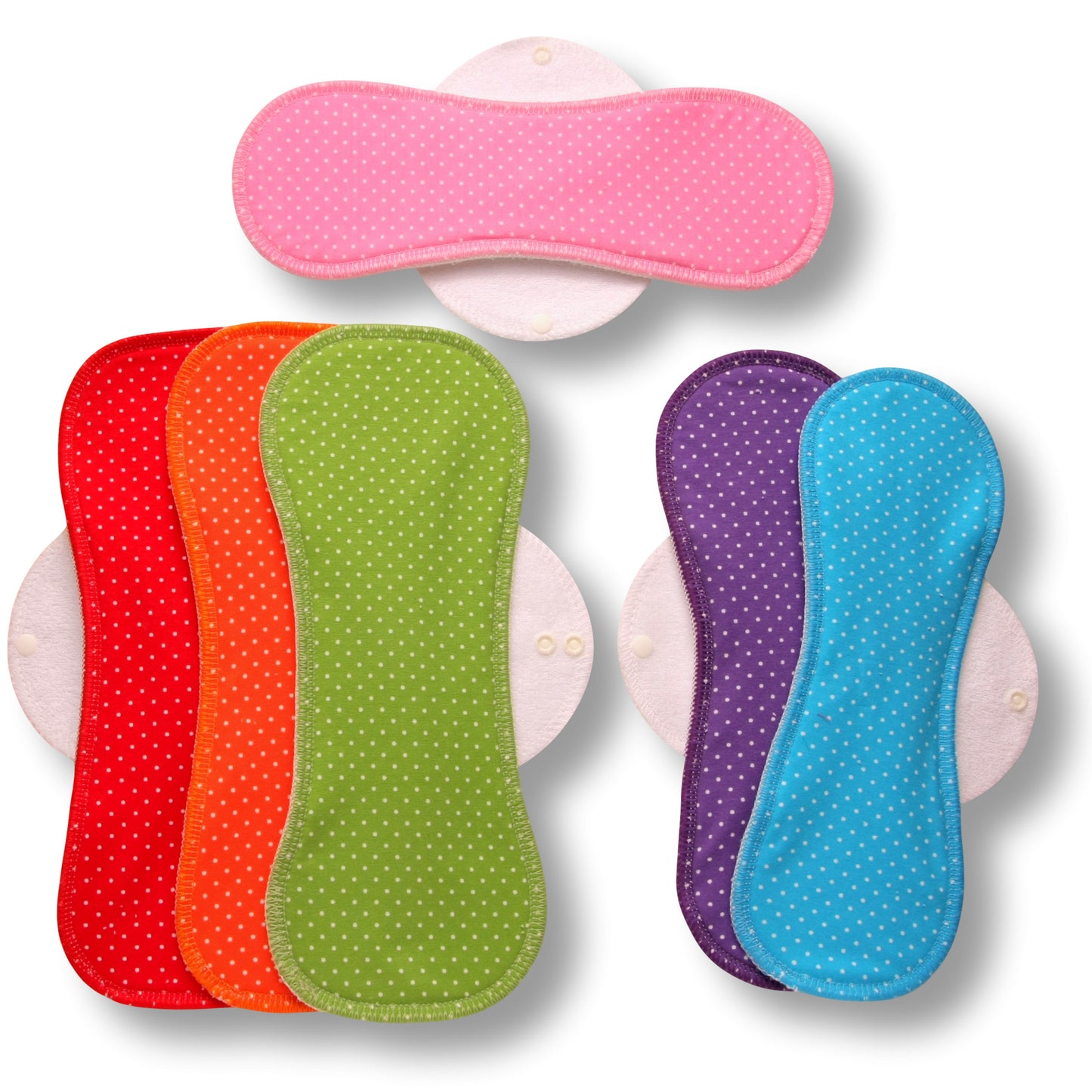 Racman Reusable Cloth Menstrual Pads for Period with Wings; Washable Sanitary Towels for Women, Girls and Teens, Organic Cotton or Bamboo Feminine Liners MADE IN EU; for light and heavy flow, incontinence; also proudly manufactured under other trusted brand names like Natissy