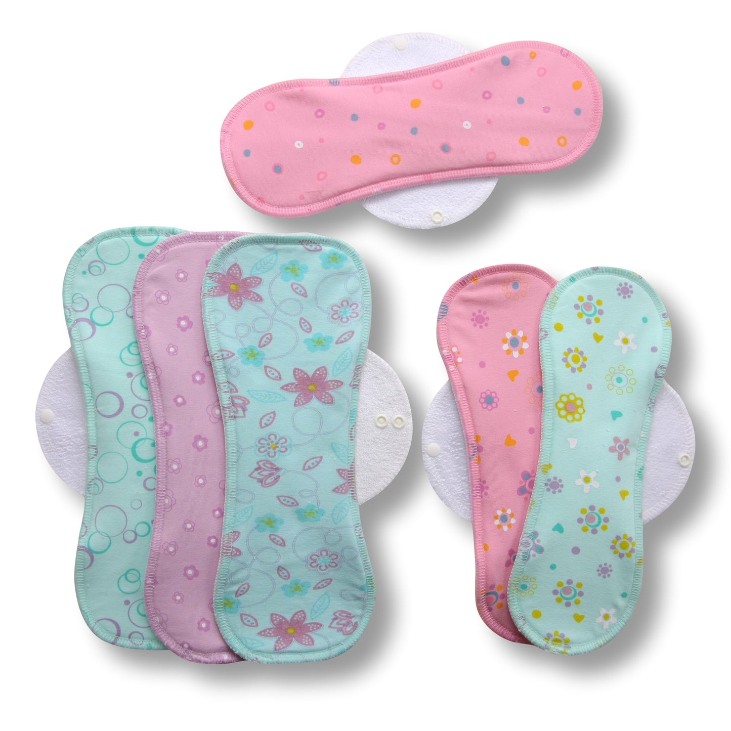 Racman Reusable Cloth Menstrual Pads for Period with Wings; Washable Sanitary Towels for Women, Girls and Teens, Organic Cotton or Bamboo Feminine Liners MADE IN EU; for light and heavy flow, incontinence; also proudly manufactured under other trusted brand names like Natissy