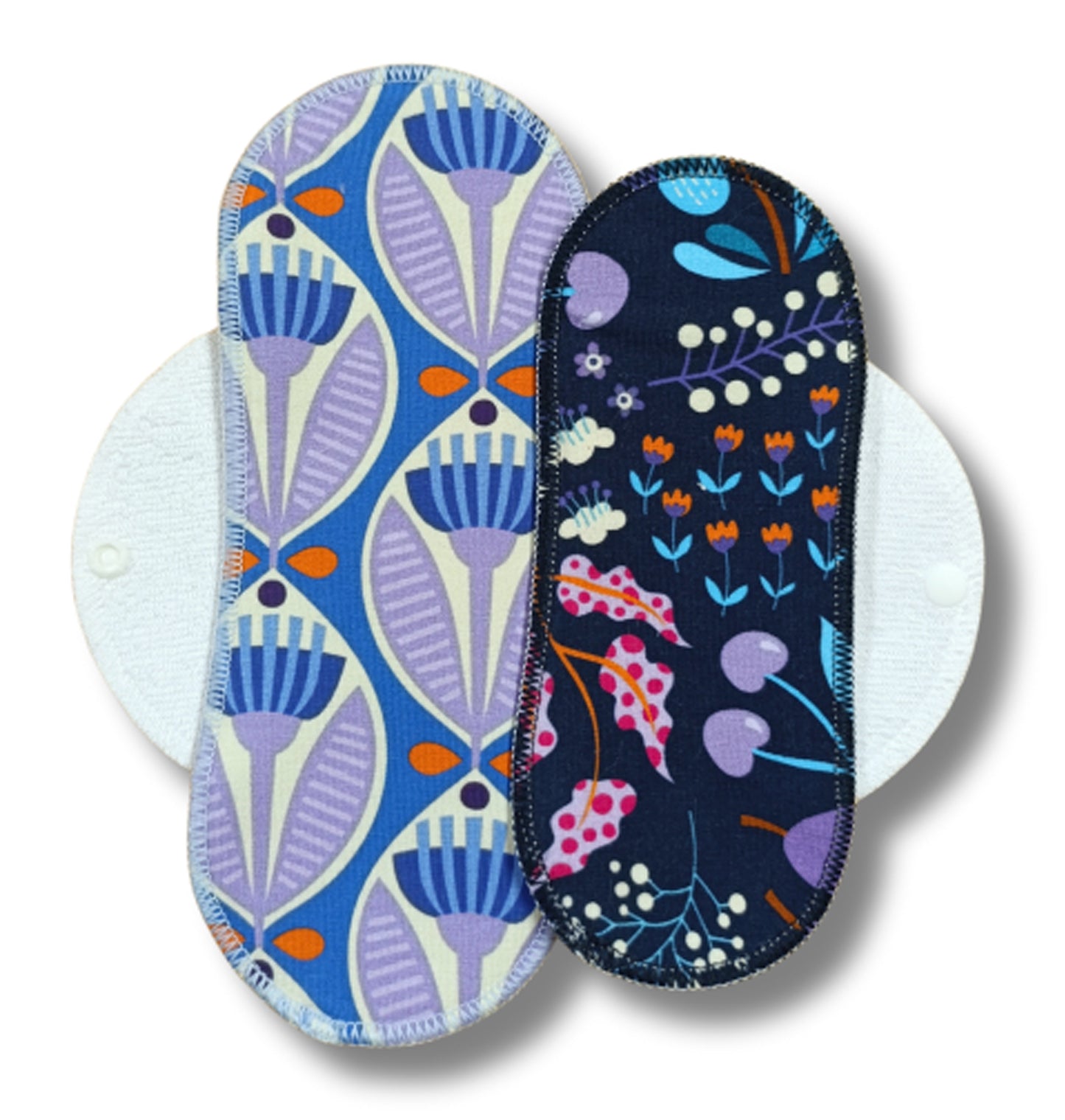 Racman Reusable Cloth Menstrual Pads for Period with Wings; Washable Sanitary Towels for Women, Girls and Teens, Organic Cotton or Bamboo Feminine Liners MADE IN EU; for light and heavy flow, incontinence; also proudly manufactured under other trusted brand names like Natissy