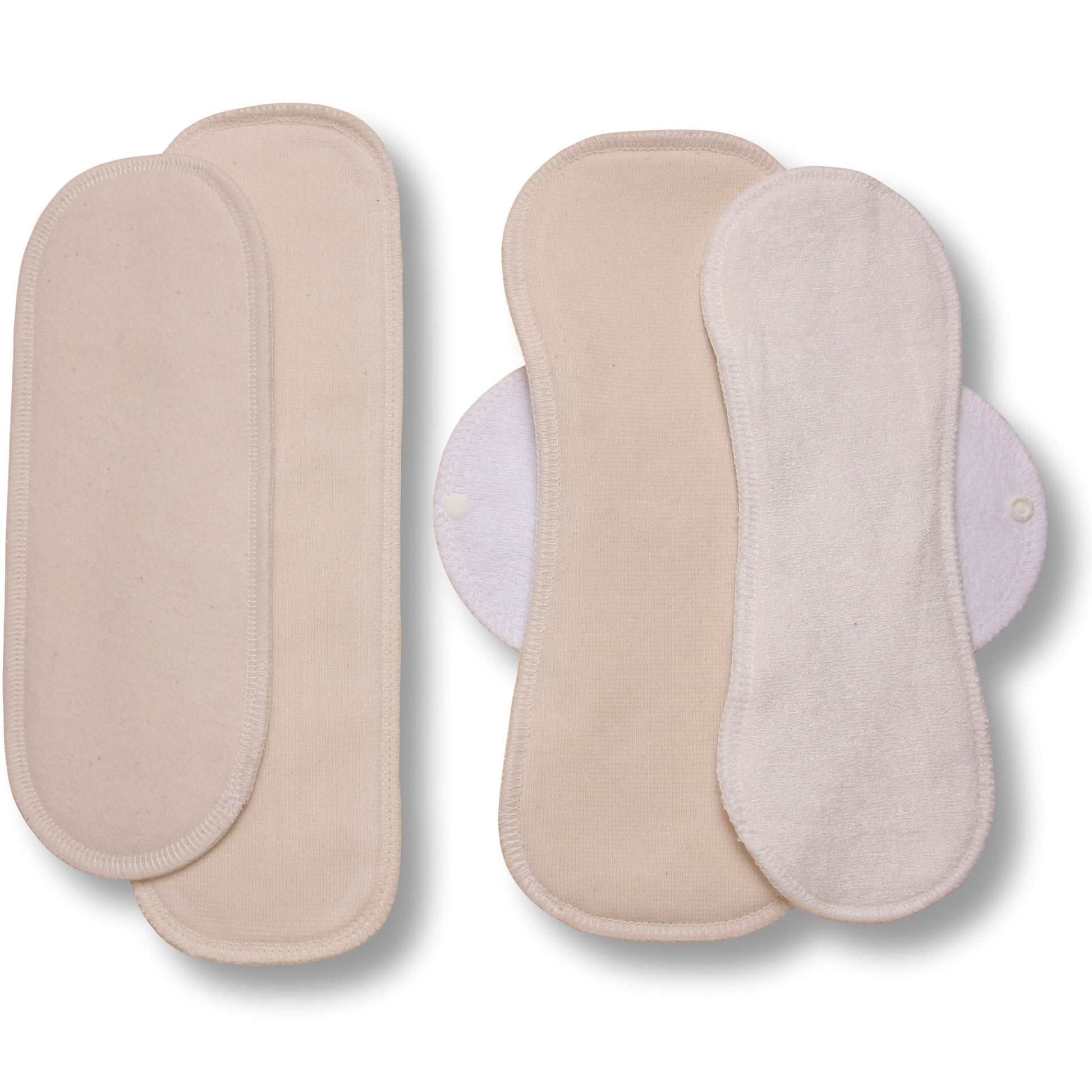 Racman Reusable Cloth Menstrual Pads for Period with Wings; Washable Sanitary Towels for Women, Girls and Teens, Organic Cotton or Bamboo Feminine Liners MADE IN EU; for light and heavy flow, incontinence; also proudly manufactured under other trusted brand names like Natissy