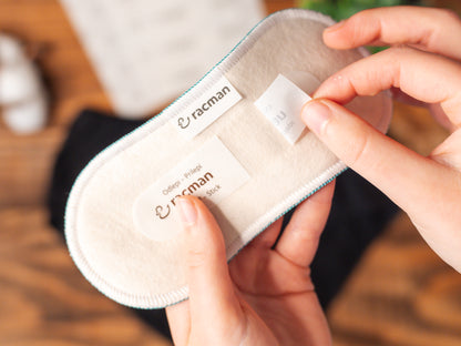 Adhesive Stickers for Wingless Reusable Cloth Menstrual Pads for Period or with Wings; Washable Sanitary Towels for Women, Girls and Teens, Organic Cotton or Bamboo Feminine Liners MADE IN EU; light heavy flow, incontinence; Wingless Cloth Panty Liners; Thin Washable Daily Pads Vaginal Discharge