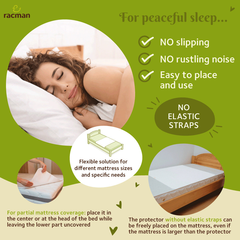 Washable Waterproof Mattress Protector for Single/Twin Size Bed, with or without Elastic Straps; Reusable Breathable Soft Cotton Mattress Protection Sheet for Heavy Menstruation; Thin Non Slip Waterproof Underpad for Adults, Elderly and Children Bedwetting; Incontinence Moisture Barrier Bed Pad; Machine Washable Eco Friendly Alternative to Disposable Mattress Covers