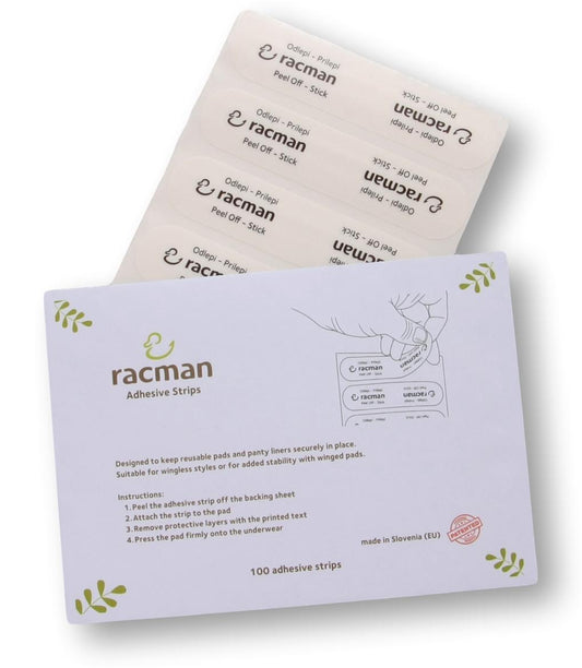 100 Adhesive Strips for Reusable Pads and Liners