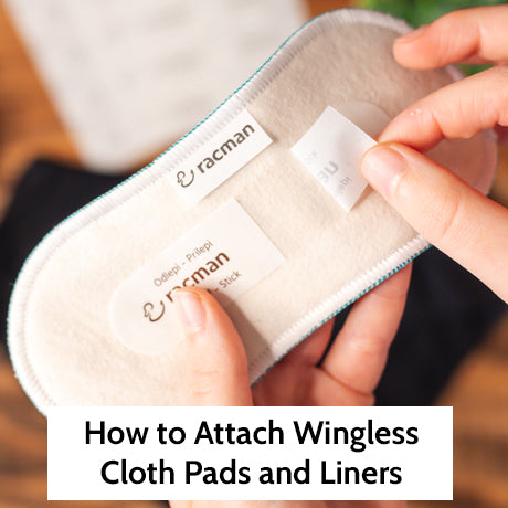 Wingless Reusable Cloth Menstrual Pads for Period with Adhesive Stickers; Wingless Washable Sanitary Towels for Women, Girls and Teens, Organic Cotton or Bamboo Feminine Liners MADE IN EU; for light and heavy flow, incontinence